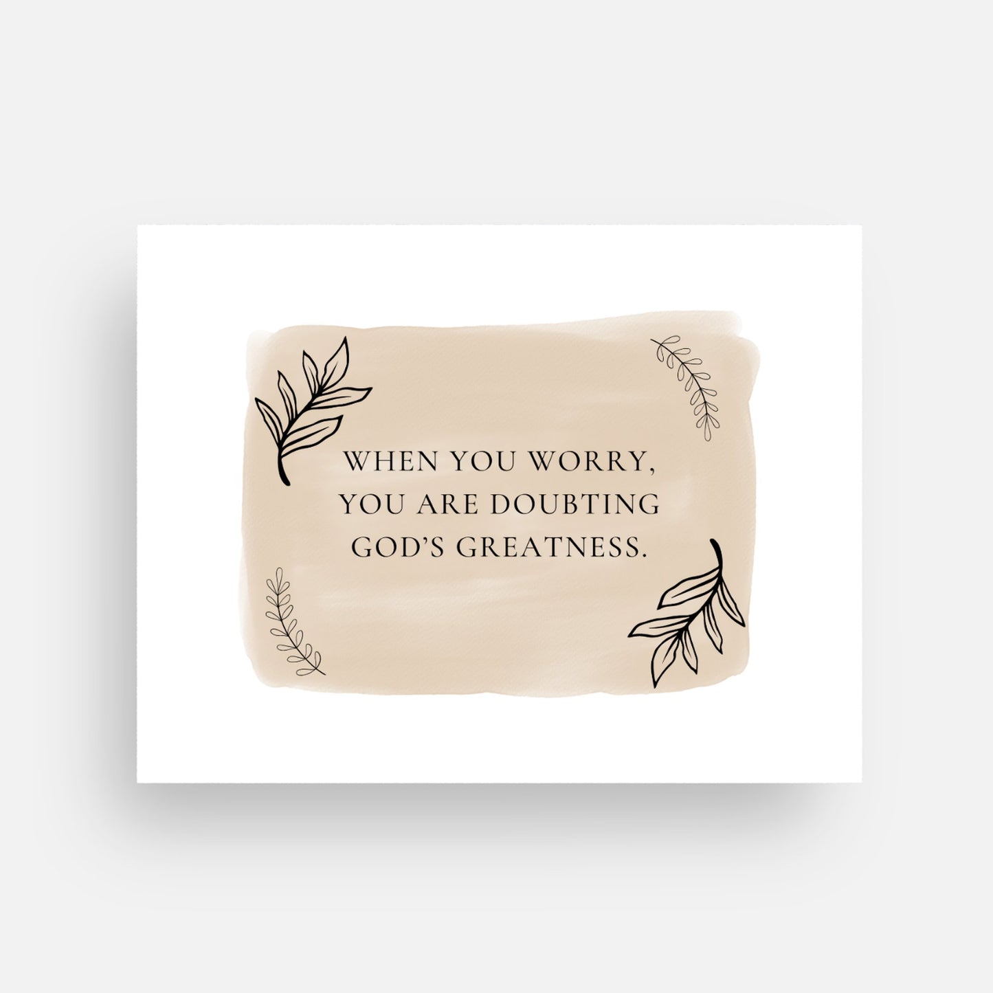 "When You Worry" Notecards